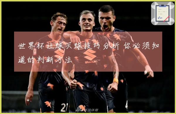 世界杯让球买球技巧分析 你必须知道的判断方法