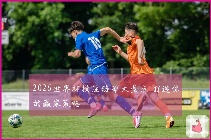 2026世界杯投注赔率大盘点 打造你的赢家策略